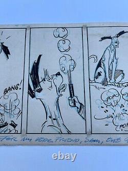 Antique Clifford McBride Illustration Drawing Comic Strip Original Art Signed