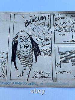 Antique Clifford McBride Illustration Drawing Comic Strip Original Art Signed