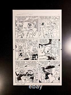 Archie Original Art Dan Parent Signed Double-Page Sabrina