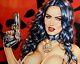 Armando Huerta Signed Color Gisele Print- Megan Fox Hail Hydra Framed