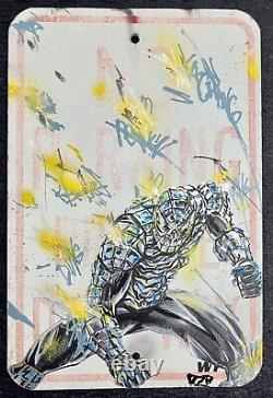 Armored Spider-Man Street Sign Original Art