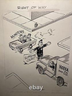 Arthur Bimrose Oregonian Original Art Comic Political Cartoon Hoffa Teamsters