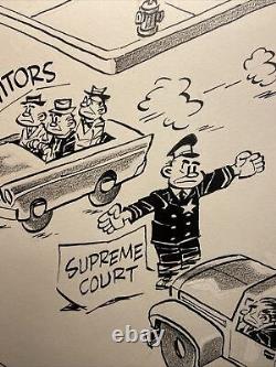 Arthur Bimrose Oregonian Original Art Comic Political Cartoon Hoffa Teamsters