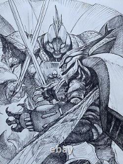 Aura Battler Dunbine vs Virunvee original Comic Art Illustration