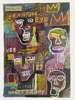 BASQUIAT Jean Michel Signed Original Painting Street Art Graffiti Modern JMB105