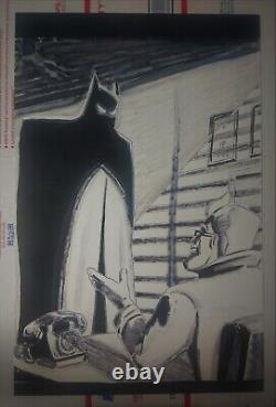 BATMAN THE ANIMATED SERIES ORIGINAL SIGNED ART 11X17 Talk with Gordon DC. Comics