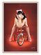 Bettie Page Pink Original Painting By Koufay 20x29 Canvas
