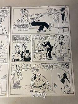 BLONDIE #211 original art 3 PG COMPLETE STORY DAGWOOD SHRINKS SWEATER YARN HERB