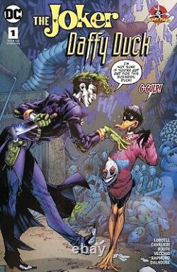 BRETT BOOTH Original Art DC Joker & DAFFY DUCK Warner Bros 2018 #1 Comic Page WB