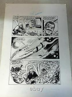 BUCK ROGERS #18 original comic book art ROVER 1 CRASH THEOPOLIS HUER