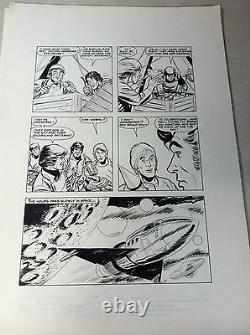 BUCK ROGERS #18 original comic book art ROVER SPACE SHIP FIREWORKS FOUND