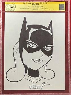 Batgirl Original Art By Bruce Timm Sketch Commission Batman Harley Quinn Cgc