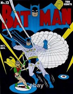 Batman # 13 Cover Recreation 1942 Original Comic Art On Card Stock