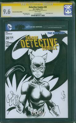 Batman Detective Comics 20 CGC SS 9.8 Catwoman Original art sketch 2013 Wedding