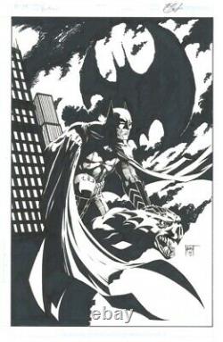 Batman Original Comic Art By Ken Hunt Marc Silvestri Inker 11x17