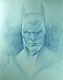 Batman Portrait Drawing In Colored Pencil Original Dc Comic Book Art