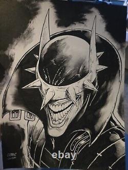 Batman Who Laughs Original Comic Art Sketch By Chris Cabbie Bradberry