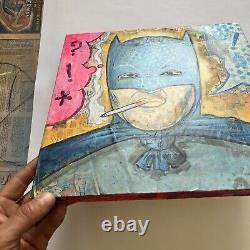 Batman With A Cigarette Dr. Smash Pop Surrealism Original Street Art Painting