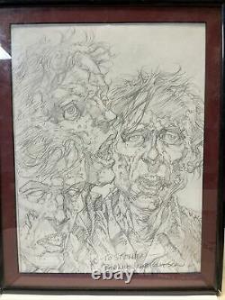 Bernie Wrightson Zombie Signed Original Pencil Art Sketch Framed 10 X 12