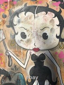 Betty And The Ax Frank Forte Lowbrow Pop Surrealism Original Art Painting