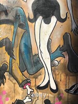 Betty And The Ax Frank Forte Lowbrow Pop Surrealism Original Art Painting