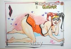 Blank HARLEY QUINN GOSSAMER 1 Sketch Variant With Original Art DC Comics