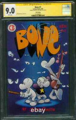 Bone 1 CGC 9.0 SS Jeff Smith Original art sketch 5th Print CARTOON 6/1993