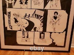 C. 2012 Large Pen & Ink Multi-panel Comic Drawing Black Cartoon Art Surrealist