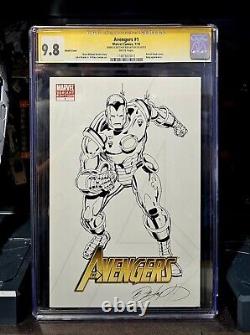 CGC 9.8 Avengers #1 Original Iron Man sketch and Signed by Bob Layton art Rare