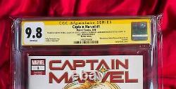 CGC SS 9.8Captain Marvel #1Original art Neal Adams+Martin+Signed Brie Larson