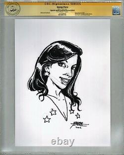 CGC SS Signed George Perez Original Art Sketch DC Comic Wonder Girl Teen Titans