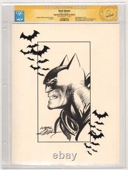 CGC SS Signed Neal Adams DC Comics Original Art Sketch Batman The Dark Knight