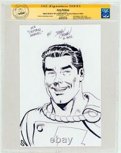 CGC SS Signed Original DC Comic Art Sketch by Jerry Ordway Captain Marvel SHAZAM
