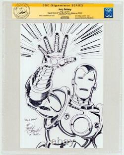 CGC SS Signed Original Marvel Comic Avengers Art Sketch by Jerry Ordway IRON MAN