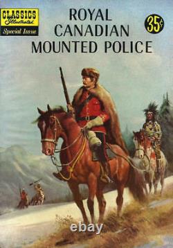 CLASSICS ILLUSTRATED #150A original art 1959 CANADIAN MOUNTED POLICE ICE DOGS