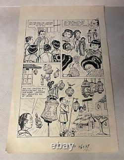 CLASSICS ILLUSTRATED #559 original art 1959 JAPAN LANTERN FAN stunning SPLASH