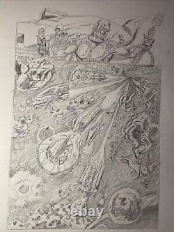 COMIC BOOK ART Super Heroes Original Storyboard Page Layout UNKNOWN SERIES X1