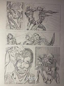 COMIC BOOK ART Super Heroes Original Storyboard Page Layout UNKNOWN SERIES X1