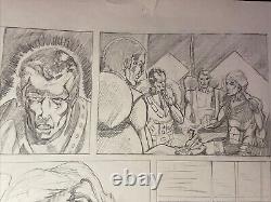 COMIC BOOK ART Super Heroes Original Storyboard Page Layout UNKNOWN SERIES X1