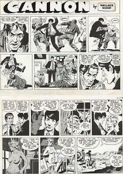 Cannon C70 two piece strip original Art by Wally Wood 1972