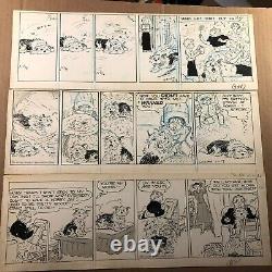 Cap Stubbs Tippie Original Illustration Art Comics 12 Comic Strips Edwina 50/60s