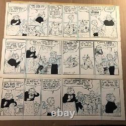 Cap Stubbs Tippie Original Illustration Art Comics 12 Comic Strips Edwina 50/60s