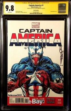 Captain America #1 Cgc Ss 9.8 Original Art Sketch Venomized Avengers Endgame