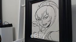 CatWoman by Bruce Timm. Original Artwork Commission Sketch. DC Comics, Batman