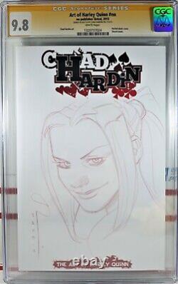 Cgc 9.8 Chad Hardin Original Signed Sketch Art Of Harley Quinn Batman Joker