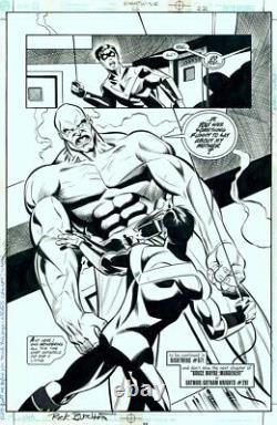 Chuck Dixon Nightwing #66 Splash Page Rick Burchett Original Art / Batman