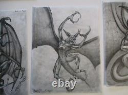 Collection Drawings Illustration Animation Comic Bat Creature Lot Mystery Artist