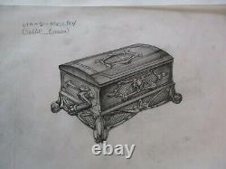 Collection Of Drawings Treasure Antique Relic Box Design Comic Illustration Art