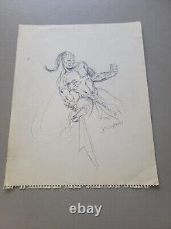 Comic Artist Al Milgrom Original Art Sketch Signed Drawing 1970s RARE Marvel DC