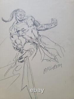 Comic Artist Al Milgrom Original Art Sketch Signed Drawing 1970s RARE Marvel DC